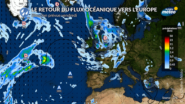 Les dépressions circuleront sur les îles britanniques, une situation bien de saison. Actualités France
