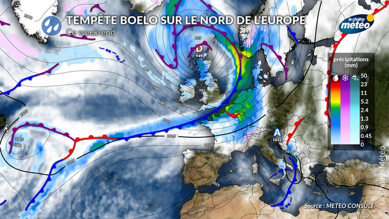 Tempête Boelo : après Austen, une nouvelle violente tempête menace l'Europe du Nord ce week-end