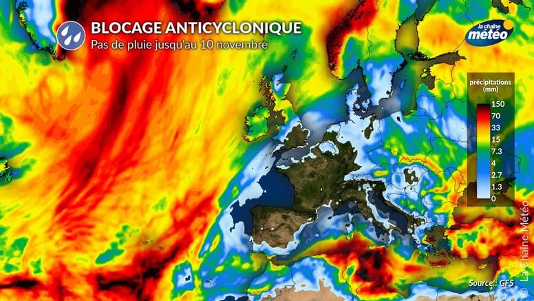 Blocage anticyclonique : retour d’un temps durablement sec pour début novembre