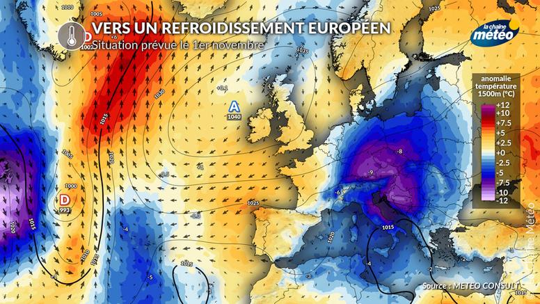 France : un refroidissement durable et des gelées possibles début novembre