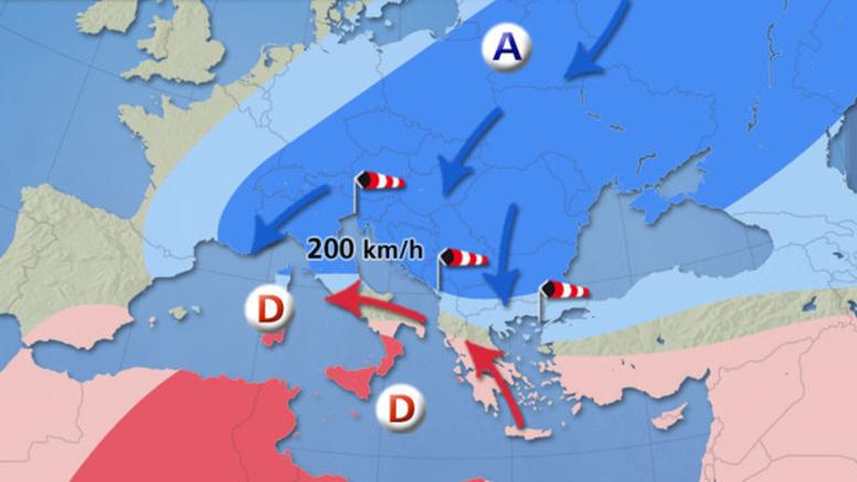 Italie : tempête, neige et inondations
