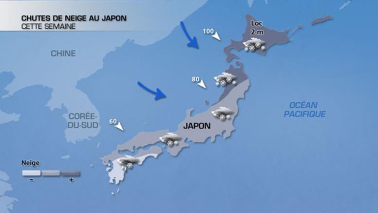 Japon : chutes de neige importantes ces prochains jours