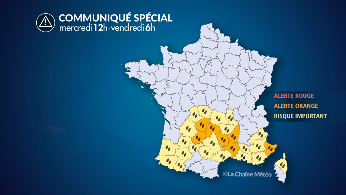 Episode cévenol notable et fortes pluies généralisées au sud du pays