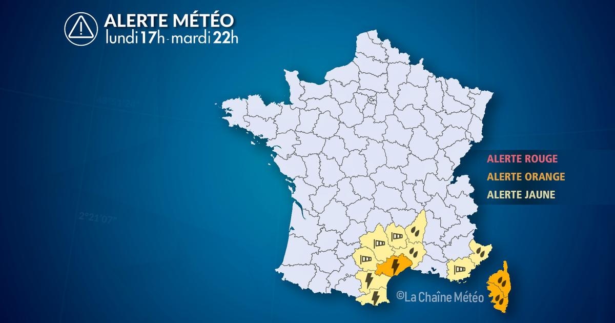 Alerte Météo : Dépression Emilia dans le sud-est : pluies intenses, orages et vent fort