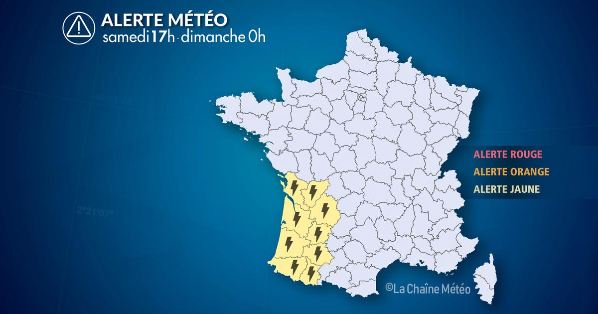Alerte Météo : Risque de forts orages au sud-ouest ce samedi
