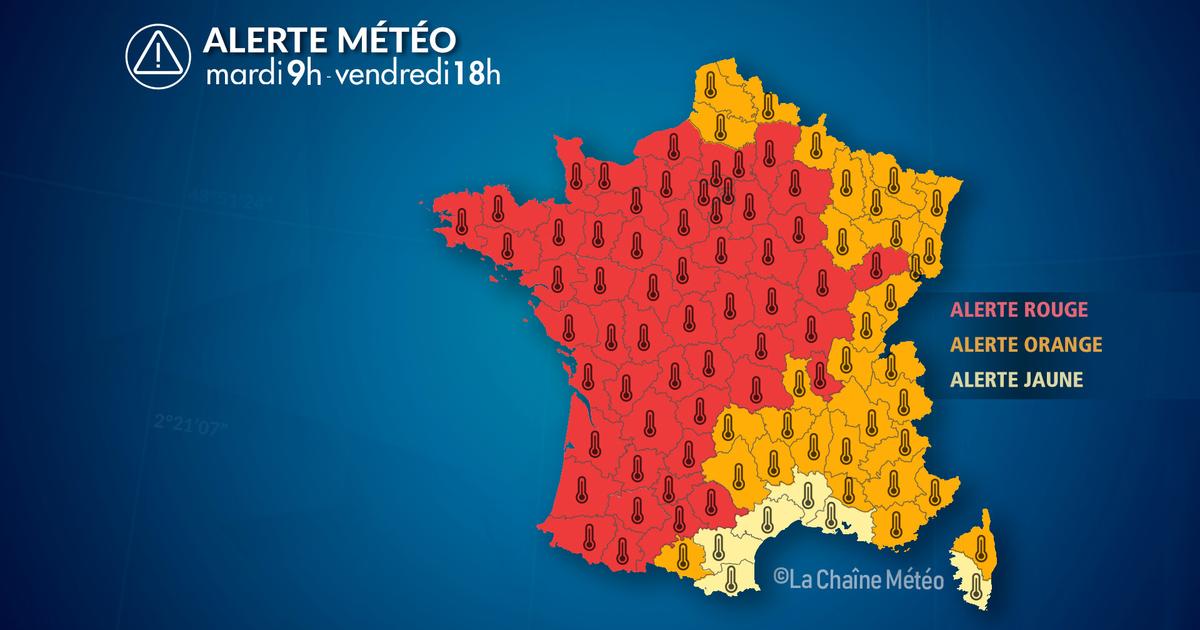 Alerte Météo : Alerte canicule historique, jusqu'à 44°C