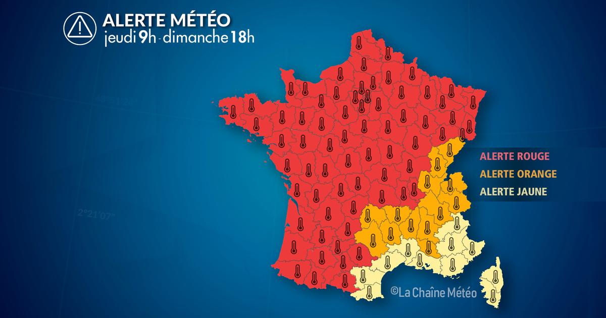 Alerte Météo : Alerte canicule gagnant l'est, et forts orages ce soir