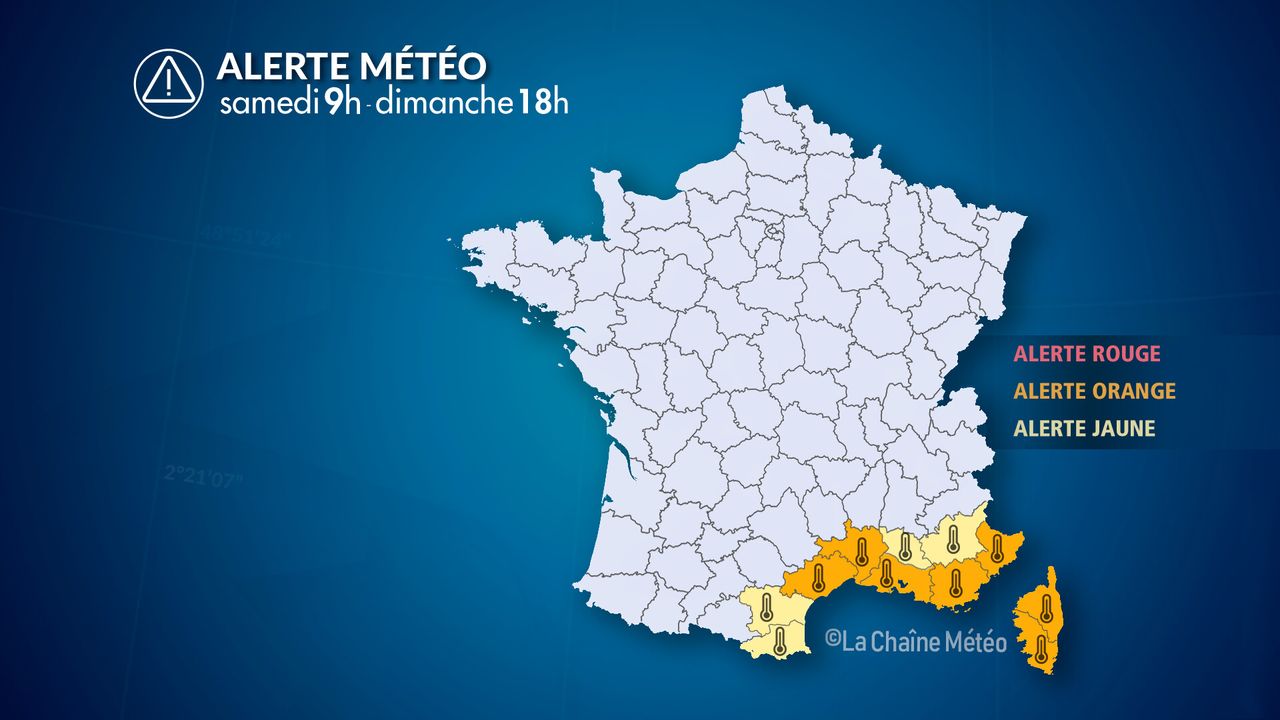 Poursuite de la canicule au sud-est, jusqu'à 40°C