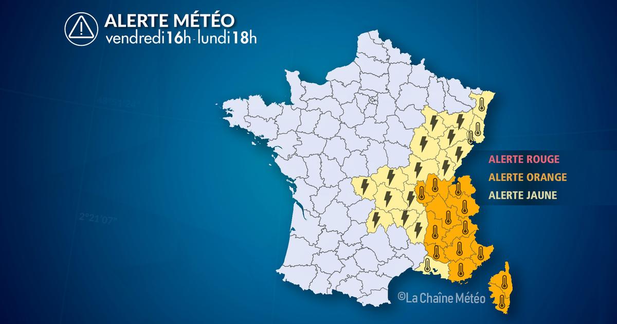 Alerte Météo : Canicule dans le sud-est et orages dans le centre-est
