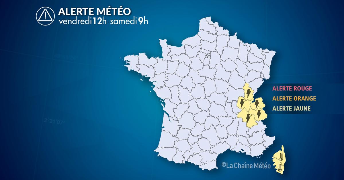 Alerte Météo : Orages en évacuation dans l'est, canicule en Corse