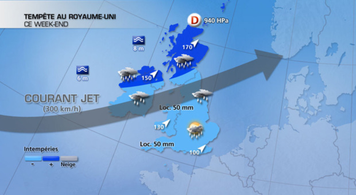 Tempête sur le nord des Îles Britanniques ce samedi Actualités La