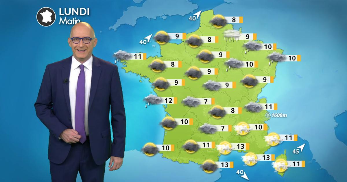 Météo demain : un début de semaine frais et toujours aussi nuageux avec quelques pluies lundi