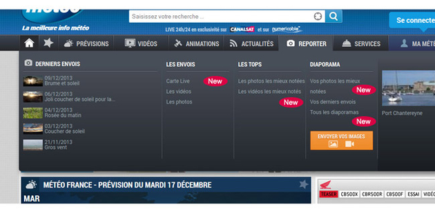 Presentation Des Nouveautes Du Site La Chaine Meteo Actualites La Chaine Meteo