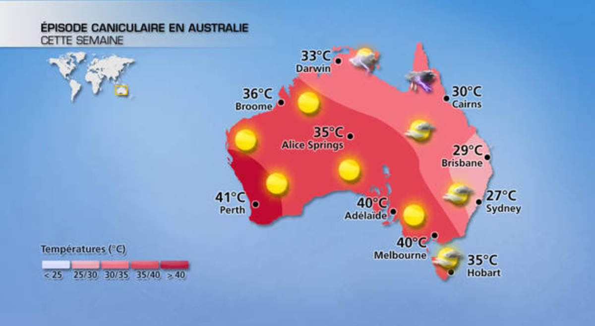 Australie : températures caniculaires cette semaine - Actualités La Chaîne Météo