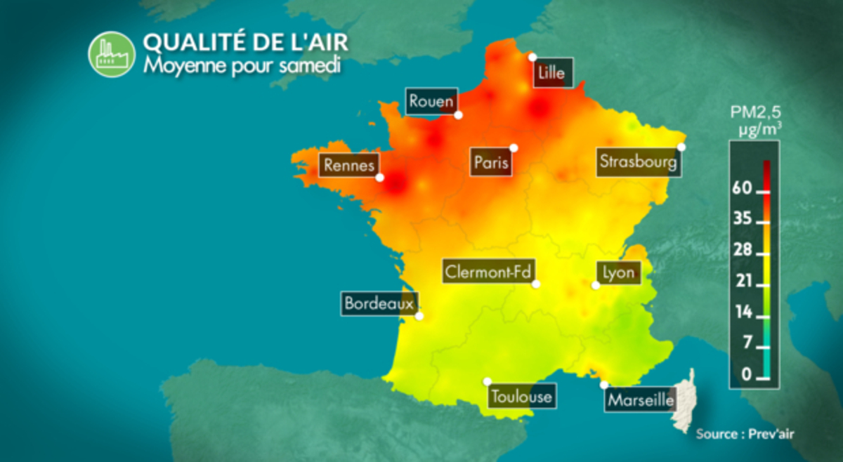 Qualité de l'air dégradée ce week-end au nord - Actualités La Chaîne Météo