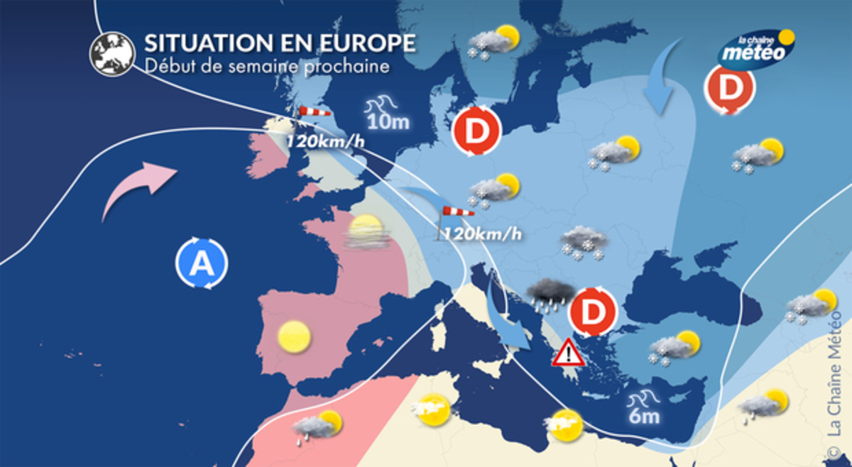 Europa: um domingo e início de semana com mau tempo