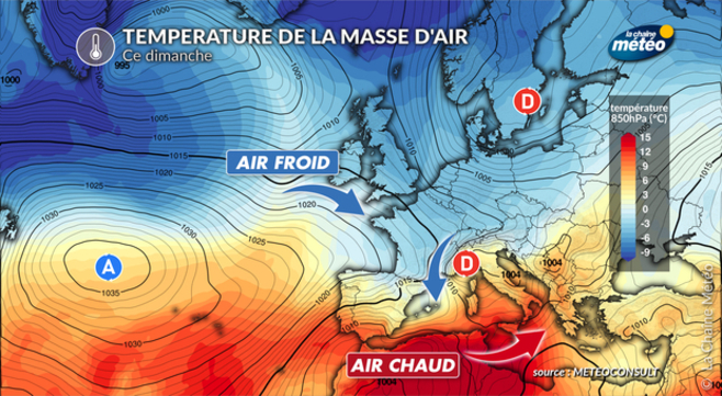 Du printemps à l'hiver : une chute des températures de 10°C en fin de ...