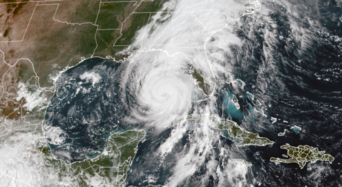 Orkaan Helen: trof donderdag Florida met windsnelheden van meer dan 210 km/u