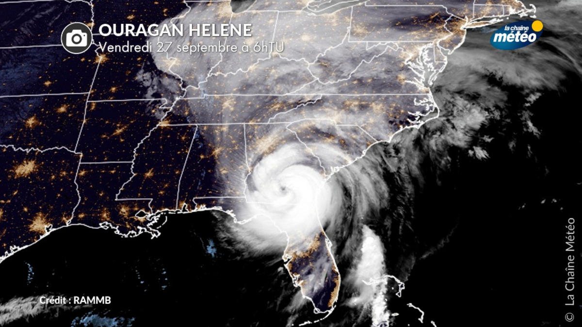 Ouragan Hélène : il a touché terre cette nuit puis s'affaiblit ce matin