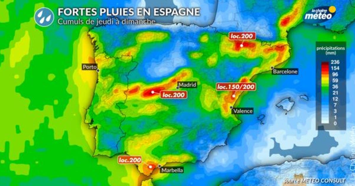 Espagne : alertes orange, risque d'importantes inondations jusqu'au ...