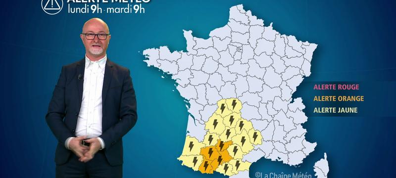  Alerte aux forts orages et à la grêle au sud lundi