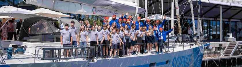 Malizia Explorer, le nouveau voilier de recherche scientifique, baptisé au Yacht club de Monaco