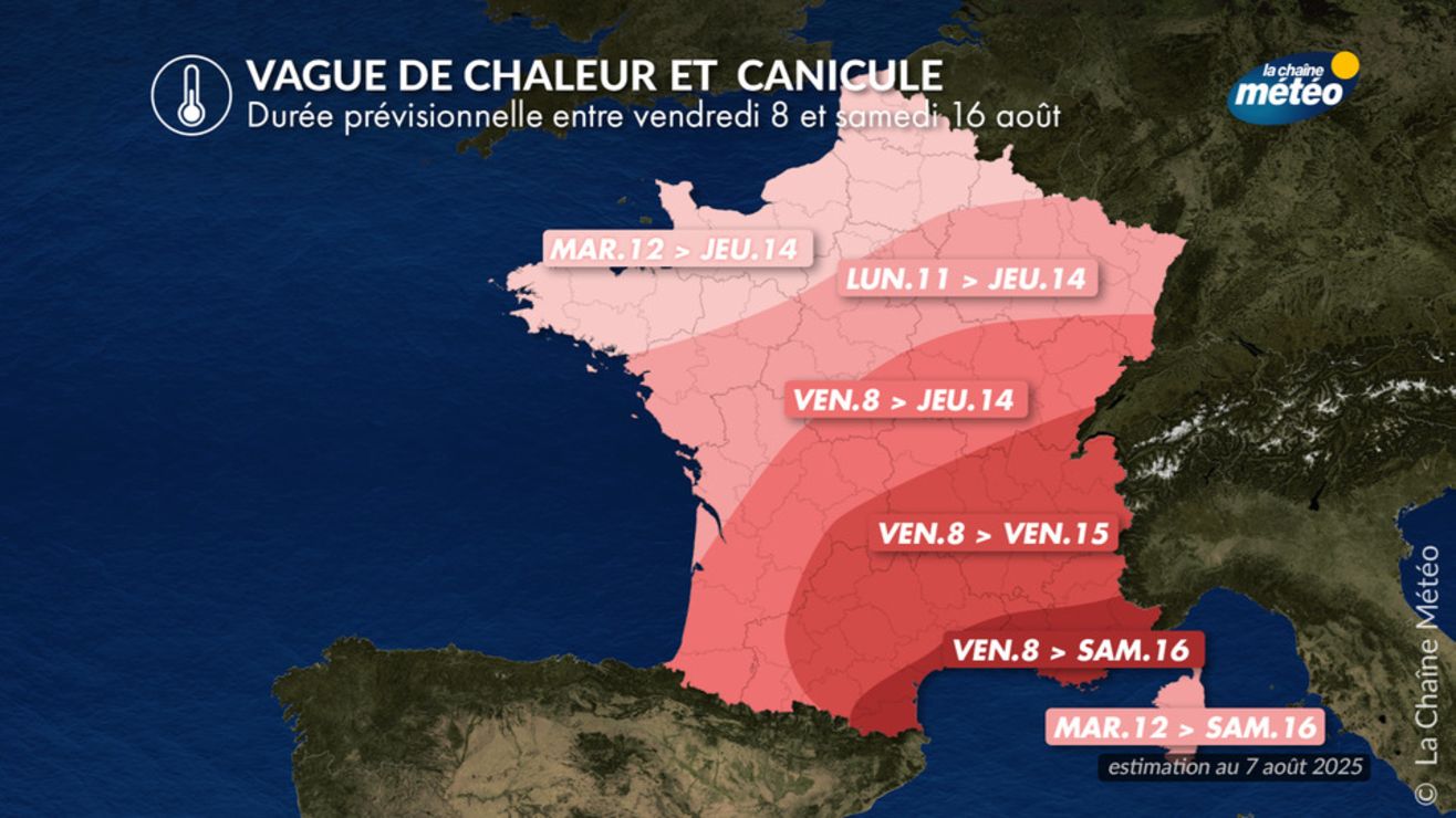 Vague de chaleur et canicule durable : toute la semaine prochaine en ...