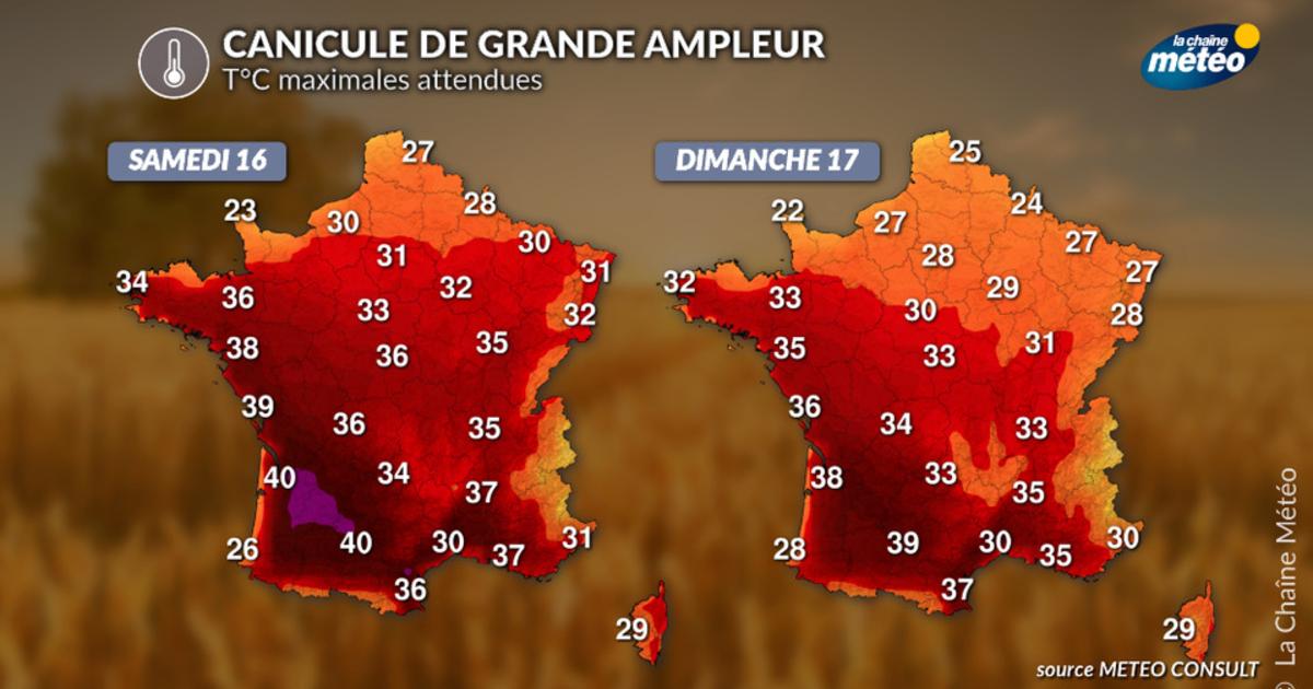 Canicule : une fin qui se confirme entre mardi et mercredi dans le sud ...