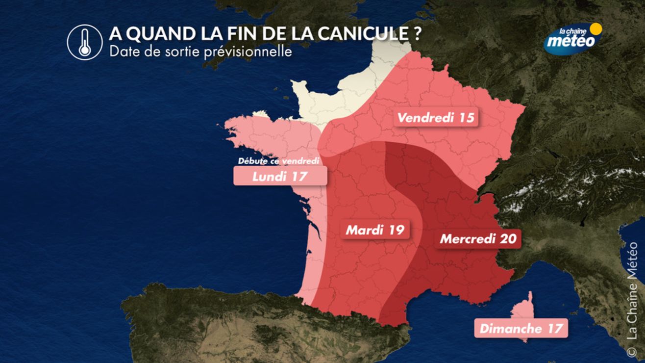 Canicule : une fin qui se confirme entre mardi et mercredi dans le sud ...