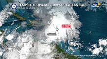 Tempête tropicale Jerry : alerte rouge en Guadeloupe, avant une lente amélioration ce week-end