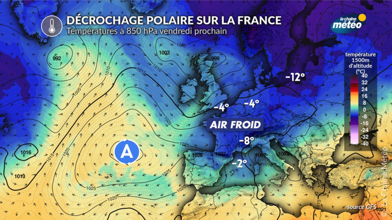 Arrive du froid : descente d'air polaire sur la France la semaine ...