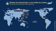 Alerte au tsunami après un séisme de 7,6 au Japon