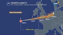 Tempête Goretti : une bombe météorologique attendue dans la nuit de jeudi sur la France