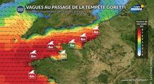 Tempête Goretti : surcote record et vagues majeures sur le littoral de la Manche