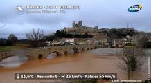 Suivi Intempéries ce dimanche : inondations dans l'Hérault, Béziers commence à être inondé