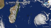Dudzai dans l'océan Indien : la tempête passera au large de La Réunion entre lundi soir et mardi matin
