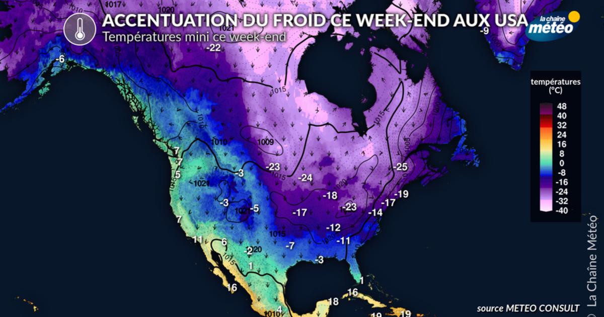 米国：極地大気の新たな下降が今週末フロリダまで急降下する