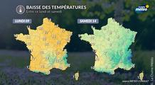 Météo : chute des températures en France ce week-end, jusqu’à 10°C de moins dans le nord-est