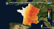 Fortes amplitudes thermiques journalières : jusqu'à +20°C d'écart cette semaine