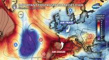 Contraste de masses d'air en début de semaine prochaine : entre fraîcheur au nord et chaleur au sud