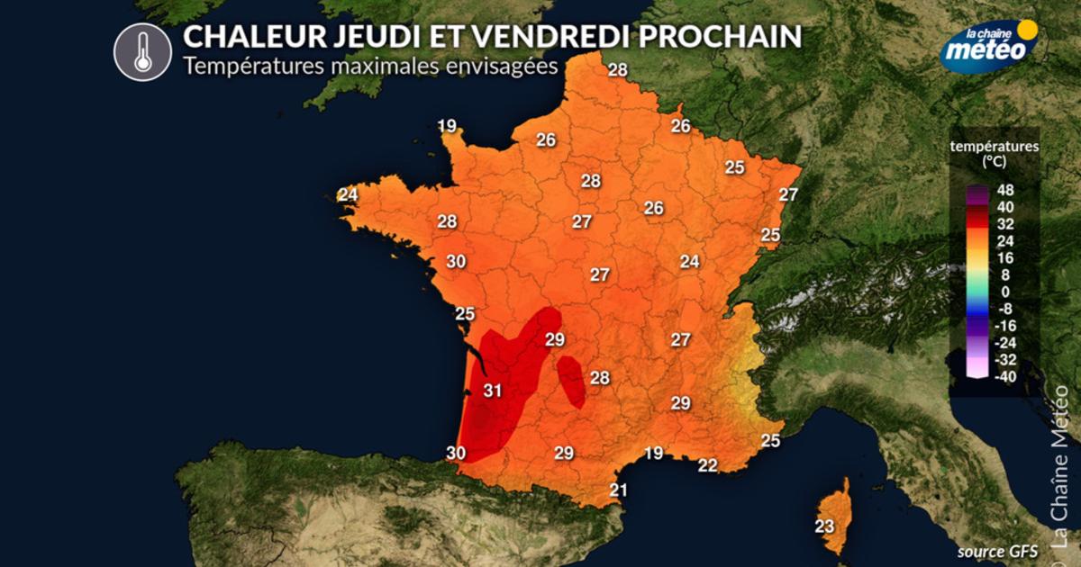 Chaleur : l'été arrive à partir du milieu de la semaine, jusqu'à plus de 30°C dans le sud