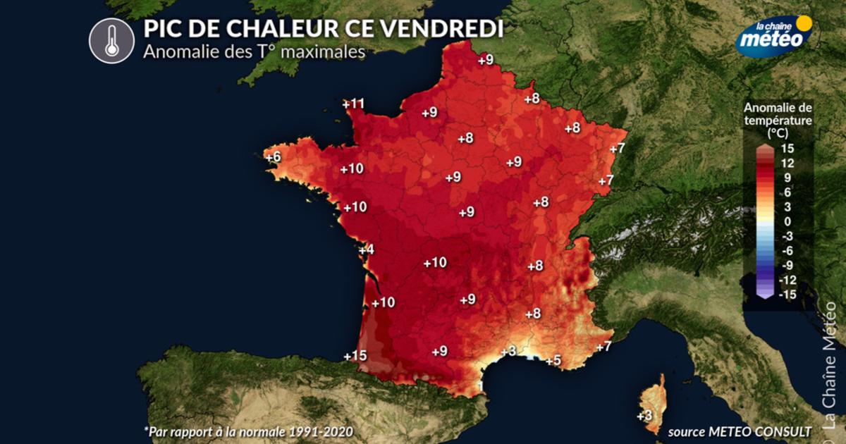 Pic de chaleur vendredi : ces villes où il fera plus de 30°C en France