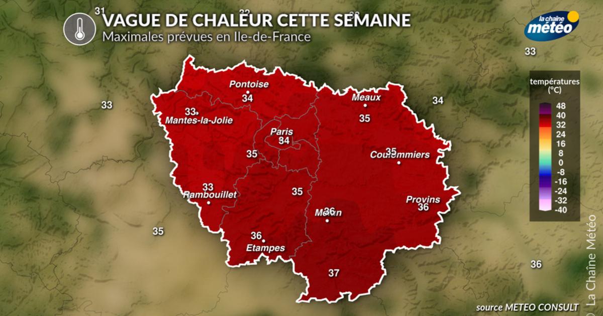 Vague de chaleur et canicule cette semaine : jusqu'à 35°C prévus en Île-de-France et à Paris