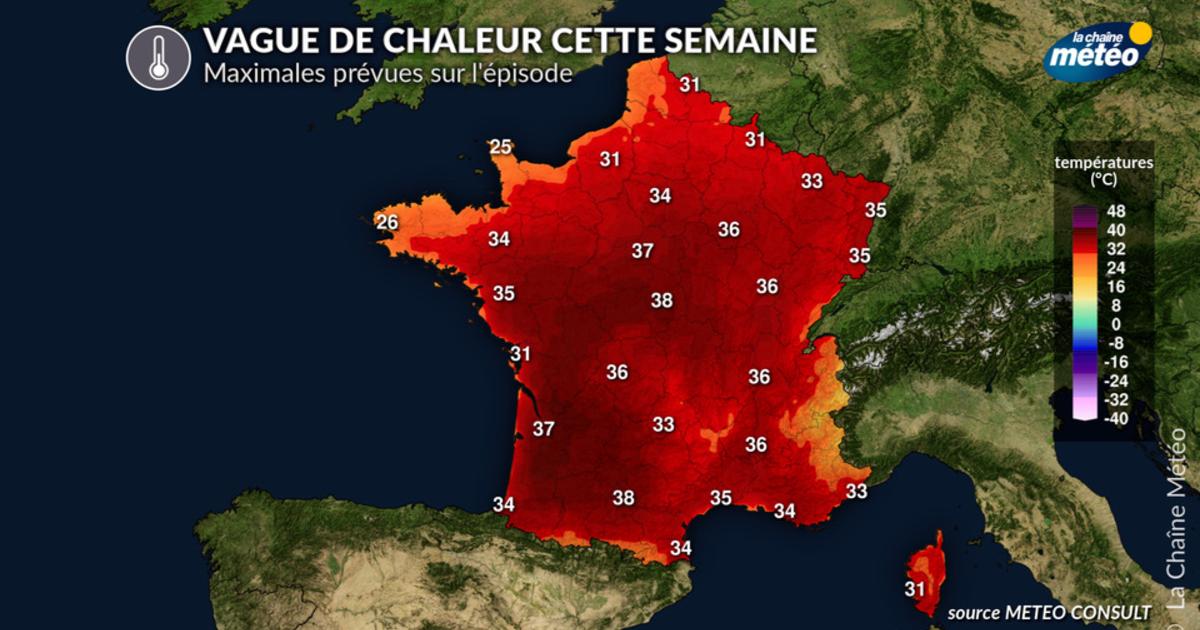 Vague de chaleur et canicule cette semaine en France : où pourrait-on atteindre les 40°C ?