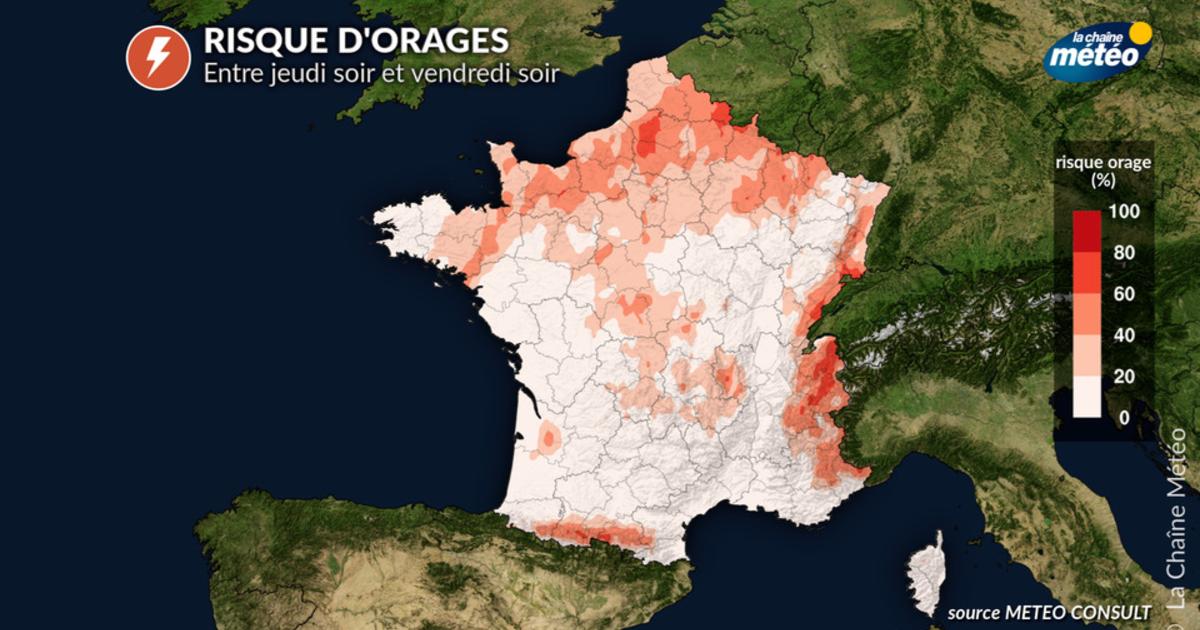 Risque d'orages localisés mais violents en fin de semaine, qui sera concerné ?