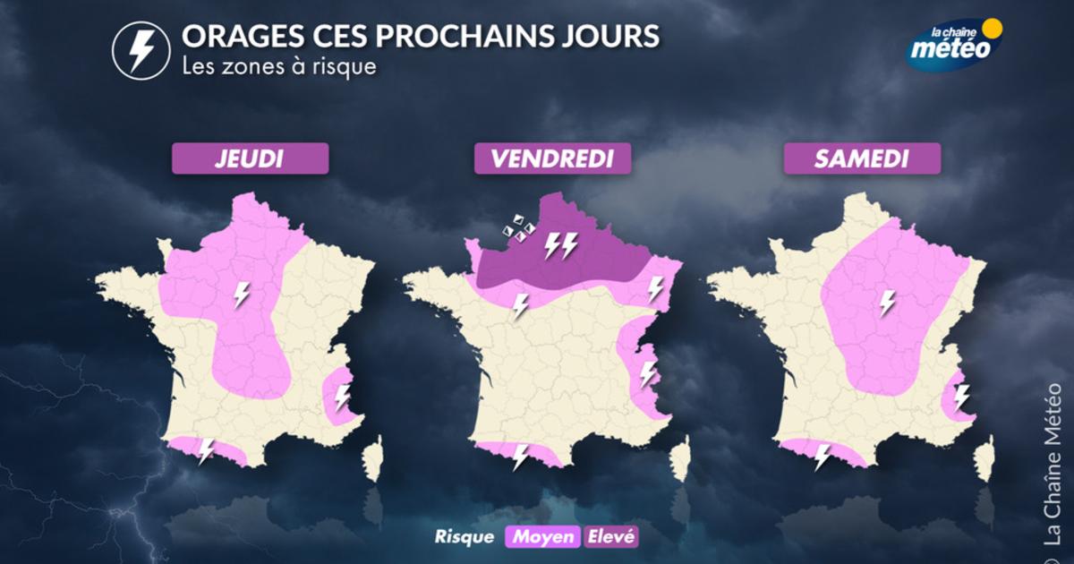 Canicule : chaleur extrême et risque d’orages parfois violents jusqu’à samedi