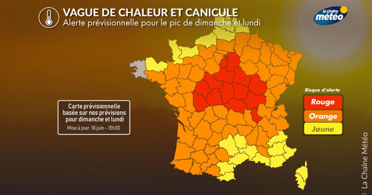 Canicule et vague de chaleur historique : quels départements pourraient passer en alerte rouge ce week-end ?