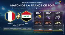 Des conditions météo compliquées pour le match France-Irak de ce lundi soir à Philadelphie