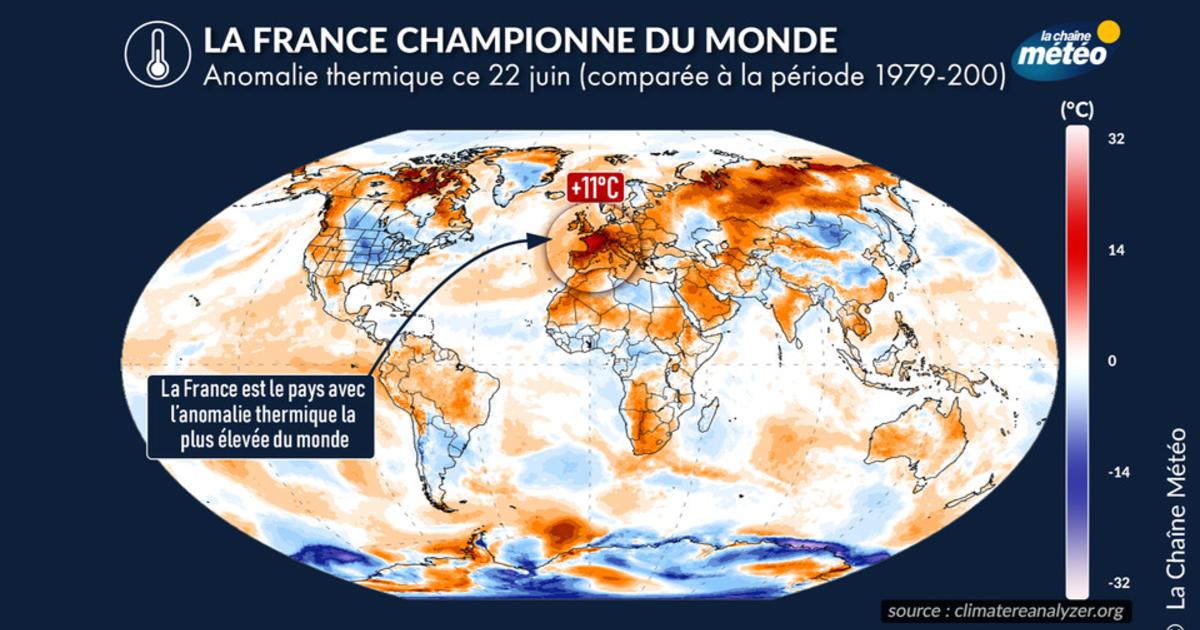 Canicule historique : la France devient le pays le plus chaud du monde par rapport aux normales