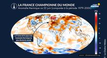 Canicule historique : la France devient le pays le plus chaud du monde par rapport aux normales